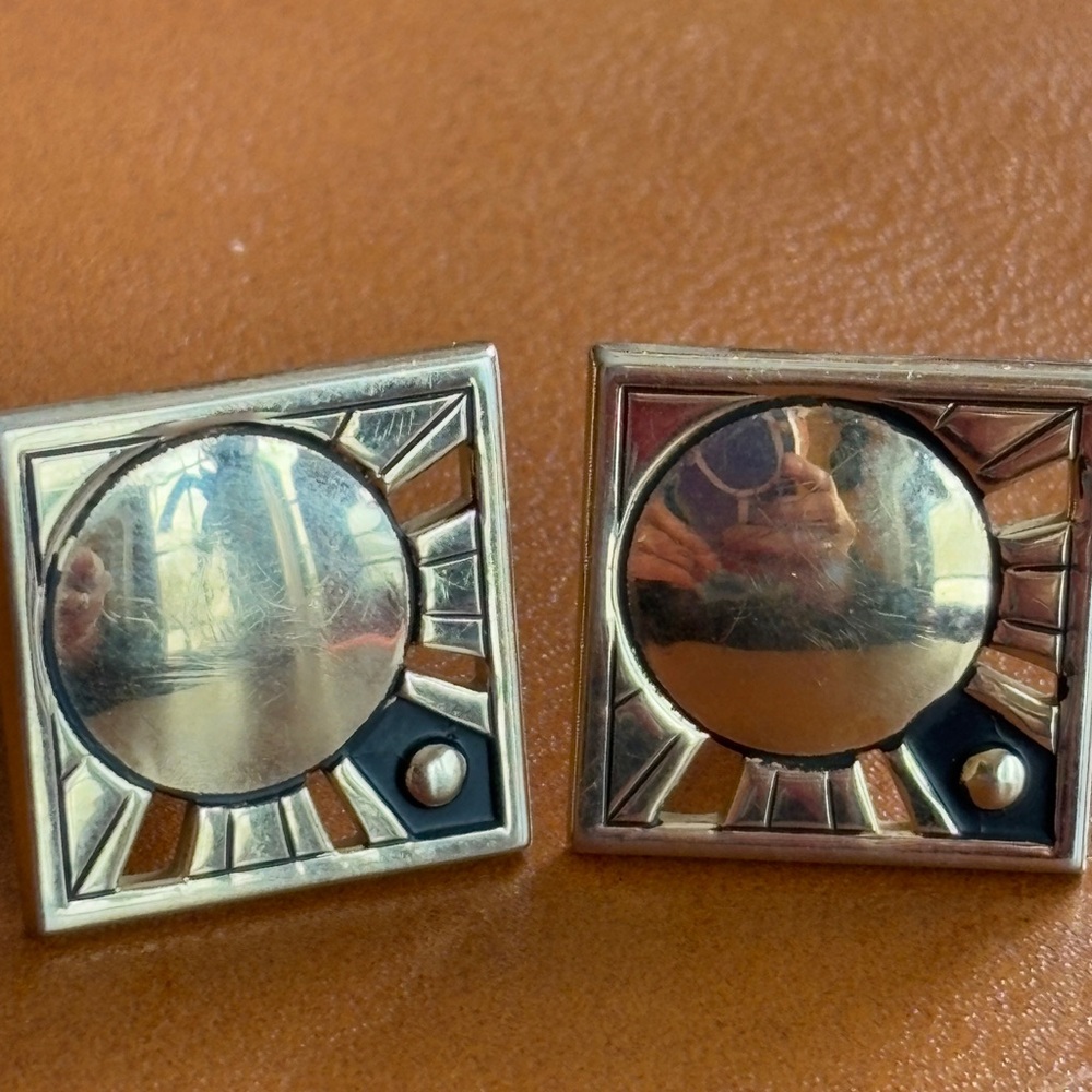 Vintage Swank cufflinks in Art Deco style.